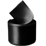 Black Single Face Satin Ribbon