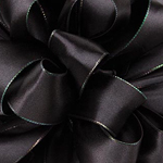 Black Opal Edge Double Face Satin Ribbon