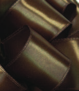Chocolate Wired Premium Satin Ribbon
