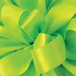Neon Green Opal Edge Double Face Satin Ribbon