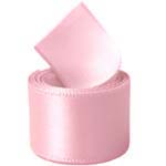 Powder Pink Single Face Satin Ribbon