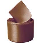 Coffee Single Face Satin Ribbon