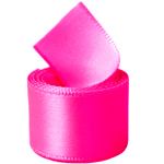 Neon Hot Pink Double Face Satin Ribbon
