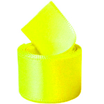 Neon Yellow Double Face Satin Ribbon