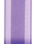 Bright Purple Satin Center Organza Ribbon