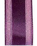 Eggplant Satin Center Organza Ribbon