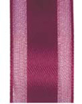 Wine Satin Center Organza Ribbon