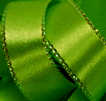 Emerald Opal Edge Double Face Satin Ribbon