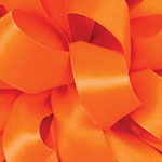 Neon Orange Opal Edge Double Face Satin Ribbon