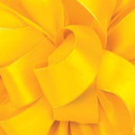 Neon Yellow Opal Edge Double Face Satin Ribbon