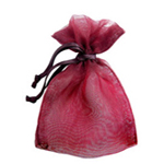 Burgundy Organza Bag (10 Pack)