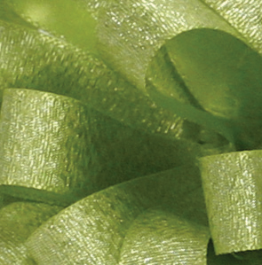 FinerRibbon.com | Glitter Ribbon | Luxe | Green Ice Luxe Satin Ribbon