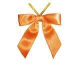 Torrid Orange Satin Twist-Tie Bow (50 Pcs)